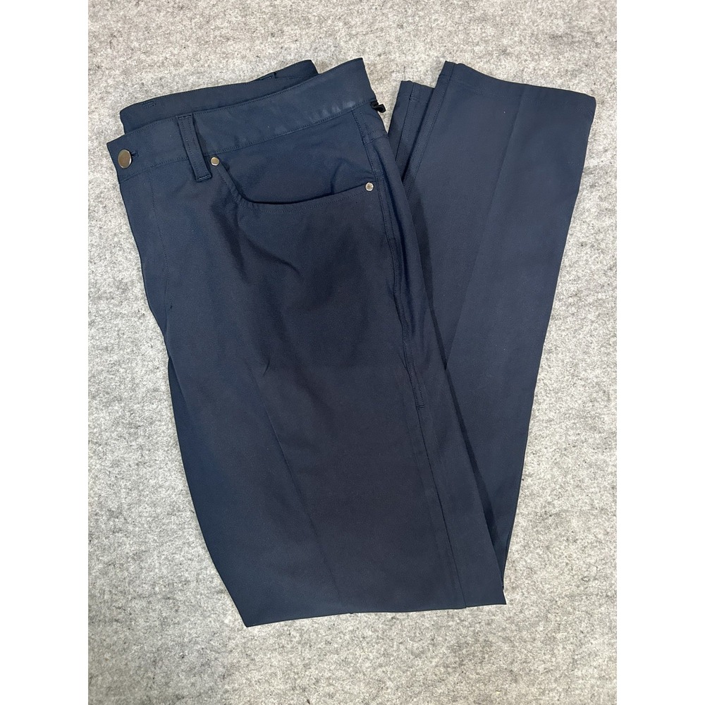 Lululemon Commission Pants Stretch Performance Mens Size 36x30 Navy ABC Casual